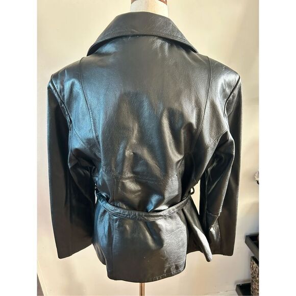 Wilson leather black leather jack size large - Picture 2 of 6